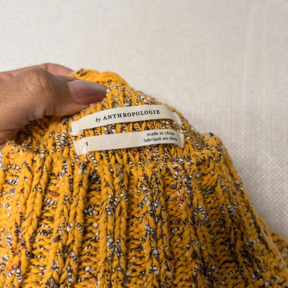 Anthropologie Orange Sunrise Sleeveless Sweater Tank Top Size S Mock Neck - Picture 8 of 9